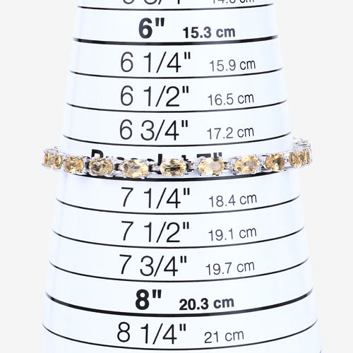 Bids.com 9.03 Carat Genuine Citrine .925 Sterling Silver Bracelet Bracelets
