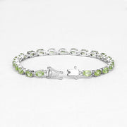 Bids.com 8.61 Carat Genuine Peridot .925 Sterling Silver Bracelet Bracelets