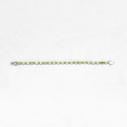 Bids.com 8.61 Carat Genuine Peridot .925 Sterling Silver Bracelet Bracelets