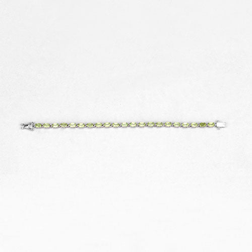 Bids.com 8.61 Carat Genuine Peridot .925 Sterling Silver Bracelet Bracelets