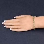 Bids.com 8.61 Carat Genuine Peridot .925 Sterling Silver Bracelet Bracelets