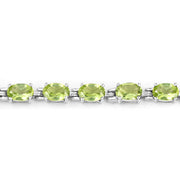 Bids.com 8.61 Carat Genuine Peridot .925 Sterling Silver Bracelet Bracelets