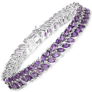 Bids.com 13.80 Carat Genuine Amethyst .925 Sterling Silver Bracelet Bracelets