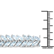 Bids.com 15.04 Carat Genuine Blue Topaz .925 Sterling Silver Bracelet Bracelets