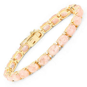 Bids.com 34.50 Carat Genuine Morganite .925 Sterling Silver Bracelet Bracelets