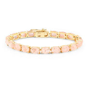 Bids.com 34.50 Carat Genuine Morganite .925 Sterling Silver Bracelet Bracelets