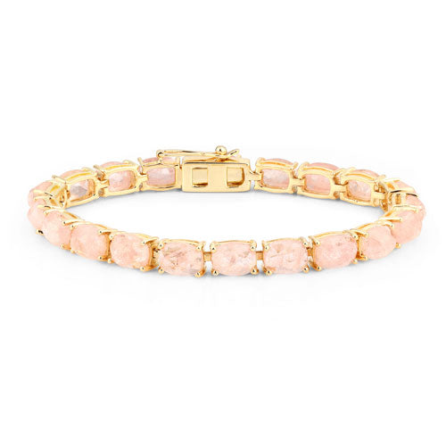 Bids.com 34.50 Carat Genuine Morganite .925 Sterling Silver Bracelet Bracelets