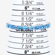 Bids.com 35.20 Carat Genuine Swiss Blue Topaz .925 Sterling Silver Bracelet Bracelets