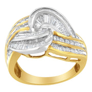 Bids.com 10KT Two-Toned Gold Diamond Bypass Ring (1 cttw, H-I Color, SI1-SI2 Clarity) Rings