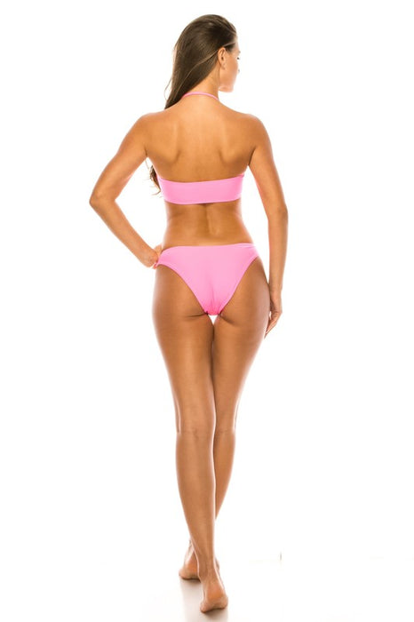 TWISTED BANDEAU TOP TWO PIECE BIKINI