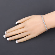Bids.com 2.20 Carat Genuine Aquamarine .925 Sterling Silver Bracelet Bracelets