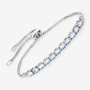 Bids.com 2.20 Carat Genuine Aquamarine .925 Sterling Silver Bracelet Bracelets