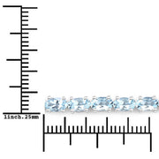 Bids.com 2.20 Carat Genuine Aquamarine .925 Sterling Silver Bracelet Bracelets