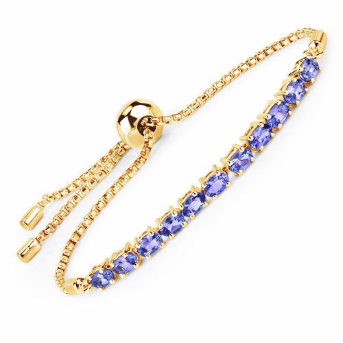 Bids.com 2.29 Carat Genuine Tanzanite .925 Sterling Silver Bracelet Bracelets