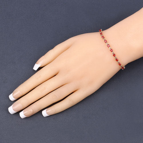 Bids.com 7.00 Carat Genuine Orange Sapphire 14K Yellow Gold Bracelet Bracelets