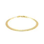Bids.com 4.0mm 14k Yellow Gold Super Flex Herringbone Bracelet Bracelets