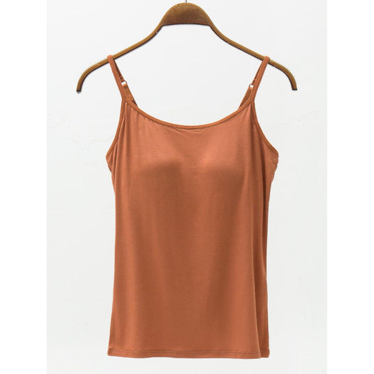 Adjustable Strap Modal Cami with Bra