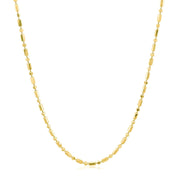 Bids.com 14k Yellow Gold Diamond-Cut Alternating Bead Chain 1.5mm Necklaces