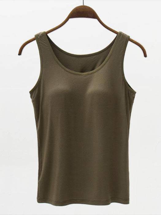 Wide Strap Modal Tank with Bra