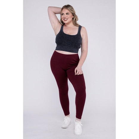 Plus Premium Cotton Full Length Leggings