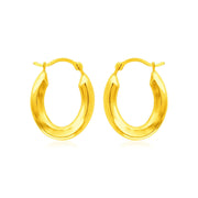 Bids.com 14k Yellow Gold Polished Oval Hoop Earrings Earrings