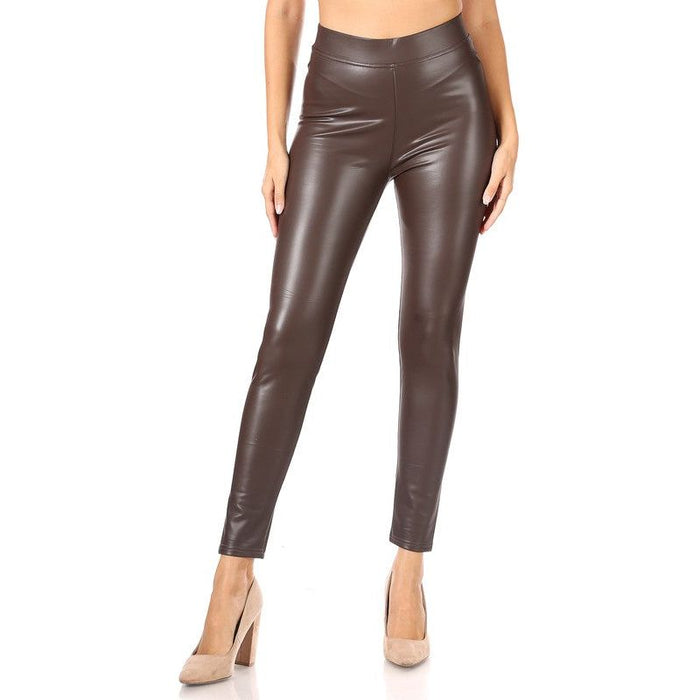 Plus Fleece Lined Skinny Pu Legging