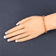 Bids.com 12.33 Carat Genuine Orange Sapphire and White Diamond 14K Yellow Gold Bracelet Bracelets