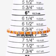 Bids.com 12.33 Carat Genuine Orange Sapphire and White Diamond 14K Yellow Gold Bracelet Bracelets