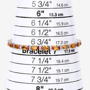 Bids.com 16.73 Carat Genuine Orange Sapphire and White Diamond 14K White Gold Bracelet Bracelets