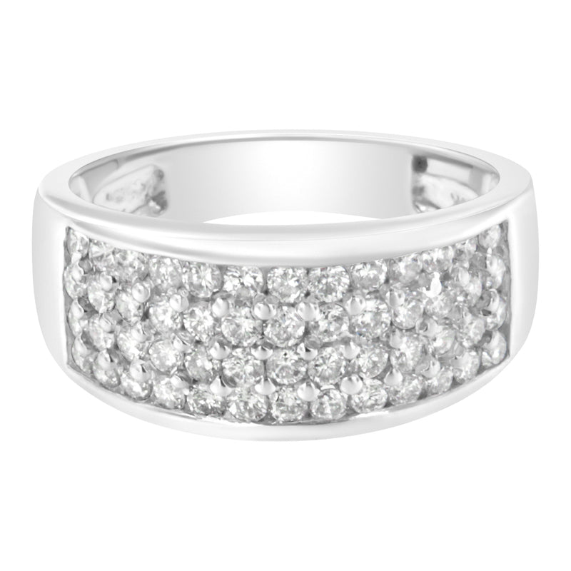 Bids.com 14K White Gold Round Cut Diamond Ring (1.0 Cttw, H-I Color, SI2-I1 Clarity) - Size 6-1/2 Rings