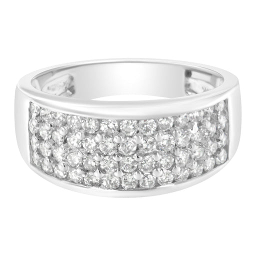 Bids.com 14K White Gold Round Cut Diamond Ring (1.0 Cttw, H-I Color, SI2-I1 Clarity) - Size 6-1/2 Rings
