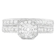 Bids.com 14K White Gold 1 ct. TDW Round Cut Diamond Ring (G-H, I1-I2) Rings