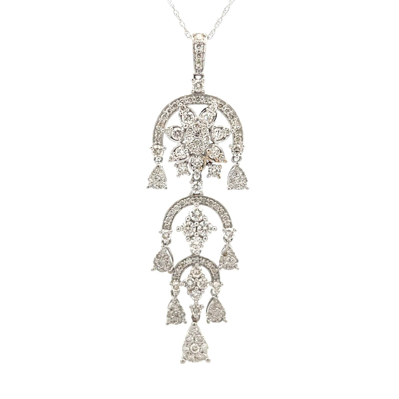 Bids.com 1.50ct Diamond Fashion Pendants 14KT White Gold Pendants