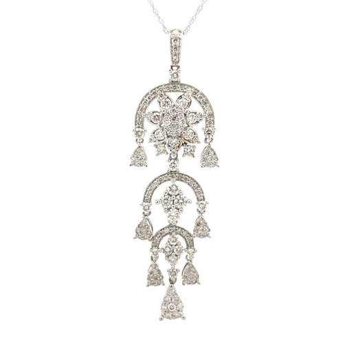 Bids.com 1.50ct Diamond Fashion Pendants 14KT White Gold Pendants