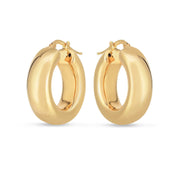 Bids.com 14k Yellow Gold Medium Puffy Hoops Earrings