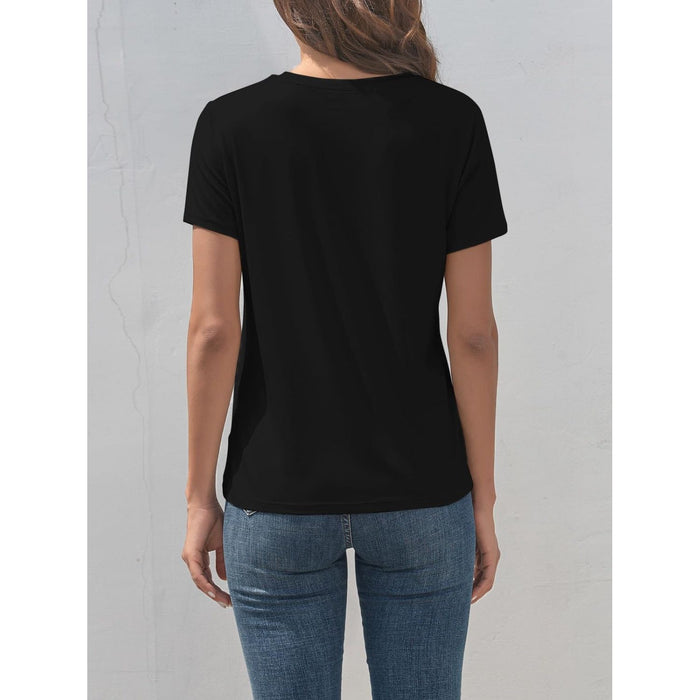 Graphic Round Neck Short Sleeve T-Shirt