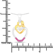 Bids.com 0.14 Carat Genuine Ruby .925 Sterling Silver Pendant Pendants