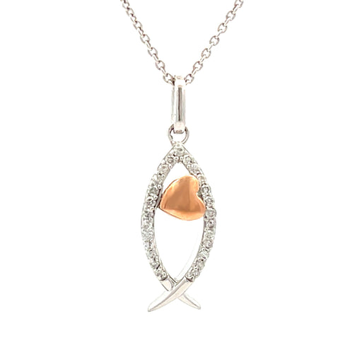 Bids.com .17ct Cross Religious Pendant Sterling Silver 10KT Gold Pendants