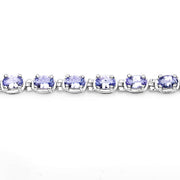 Bids.com 6.00 Carat Genuine Tanzanite .925 Sterling Silver Bracelet Bracelets