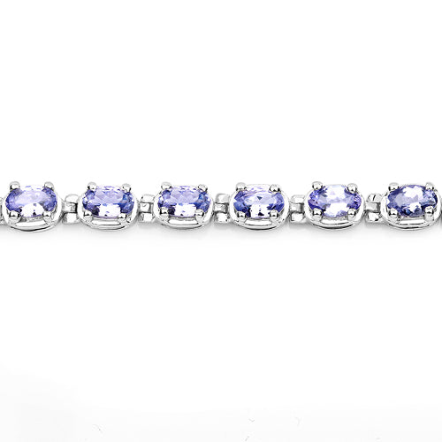 Bids.com 6.00 Carat Genuine Tanzanite .925 Sterling Silver Bracelet Bracelets