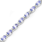 Bids.com 6.00 Carat Genuine Tanzanite .925 Sterling Silver Bracelet Bracelets