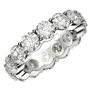 Bids.com Round Cut Lab Grown Diamond Eternity Ring in 14k White Gold (6 cttw FG/VS2) Rings