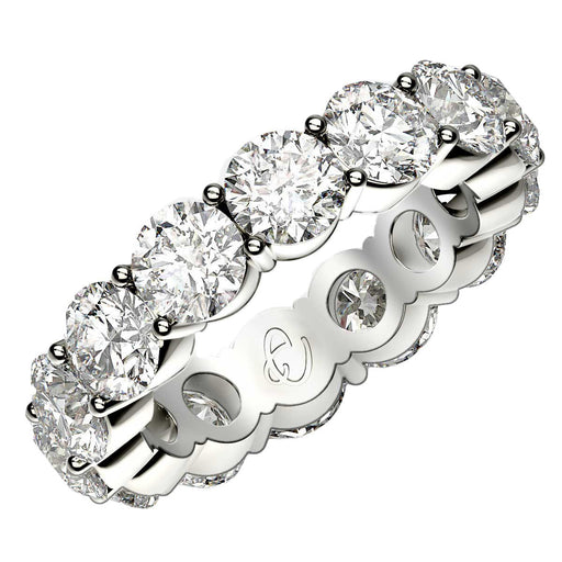 Bids.com Round Cut Lab Grown Diamond Eternity Ring in 14k White Gold (6 cttw FG/VS2) Rings