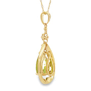 Bids.com Peridot Diamond Fashion Pendants 14KT Yellow Gold Pendants