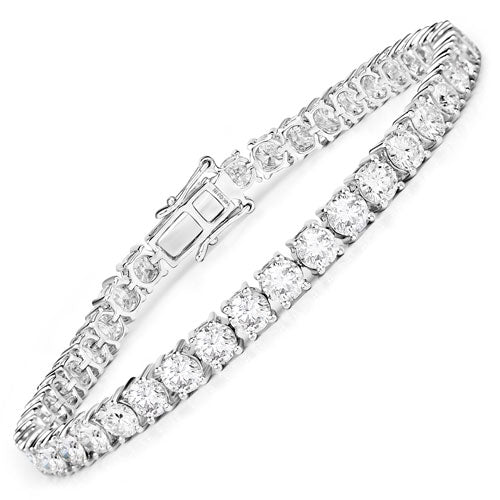 Bids.com 10.00 Carat Lab Grown Diamond 14K White Gold Bracelet Bracelets