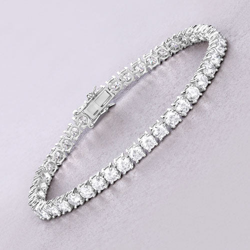 Bids.com 10.00 Carat Lab Grown Diamond 14K White Gold Bracelet Bracelets