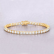 Bids.com 10.00 Carat Lab Grown Diamond 14K Yellow Gold Bracelet Bracelets