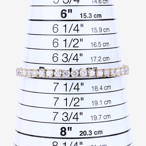 Bids.com 10.00 Carat Lab Grown Diamond 14K Yellow Gold Bracelet Bracelets