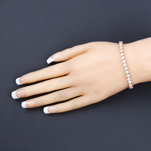 Bids.com 10.00 Carat Lab Grown Diamond 14K Yellow Gold Bracelet Bracelets