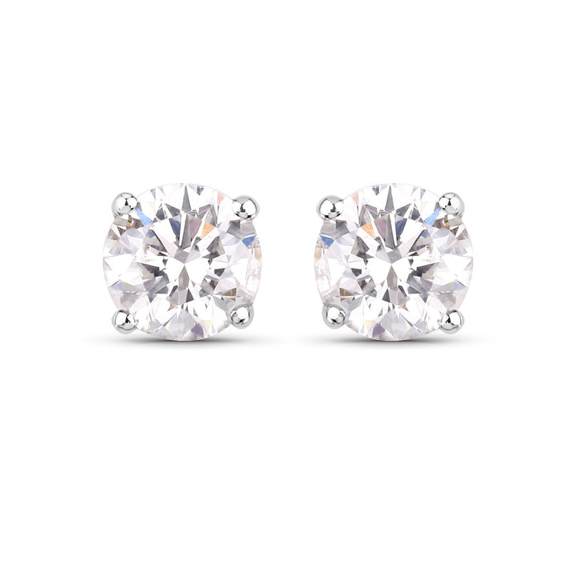 Bids.com 0.54 Carat Genuine White Diamond 14K White Gold Earrings Earrings
